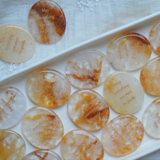 May Everything You Meet Be Gentle – Golden Jelly Quartz