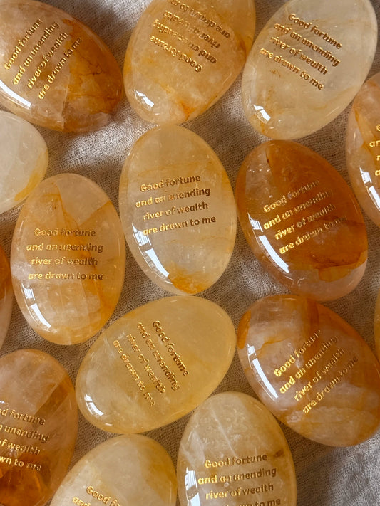 Good Fortune and an Unending River of Wealth Are Drawn to Me – Golden Hematoid Quartz