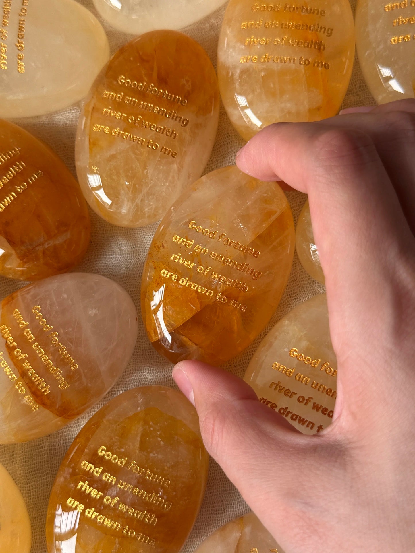 Good Fortune and an Unending River of Wealth Are Drawn to Me – Golden Hematoid Quartz