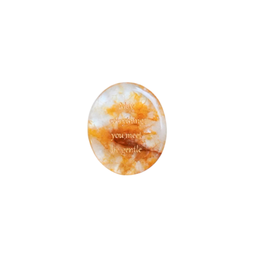 May Everything You Meet Be Gentle – Golden Jelly Quartz