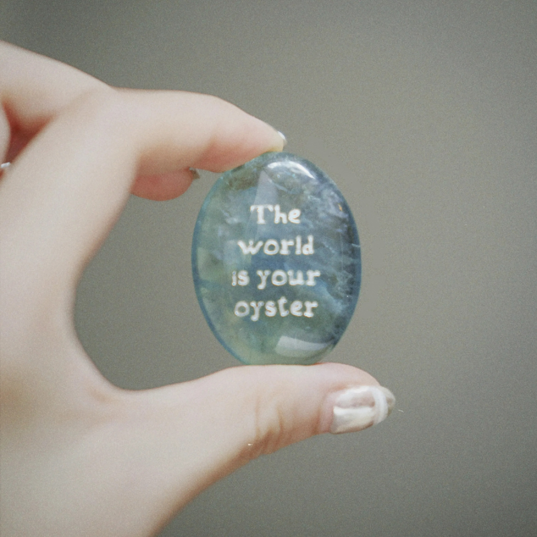 The World Is Your Oyster – Green Fluorite