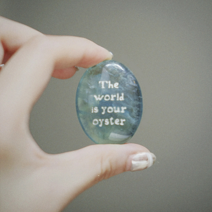 The World Is Your Oyster – Green Fluorite