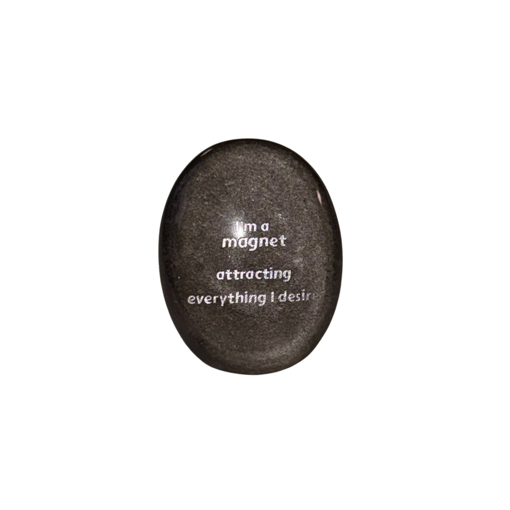 I’m a Magnet Attracting Everything I Desire – Silver Obsidian