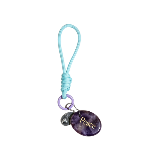 Amethyst “PEACE” Charm