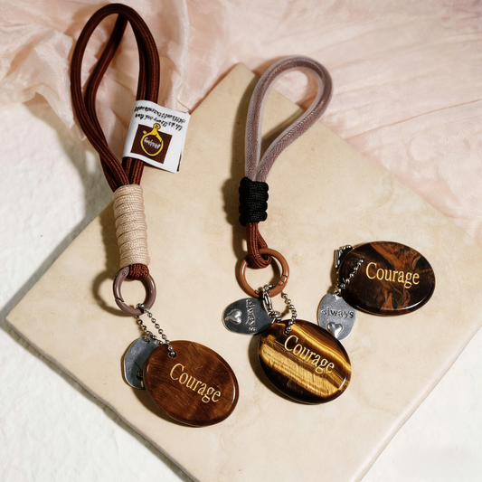 Tiger’s Eye “COURAGE” Charm