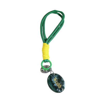 Agate “WEALTH” Charm