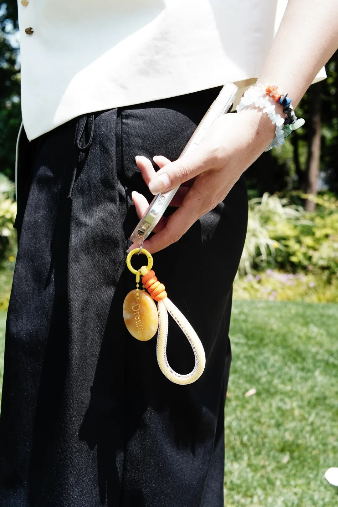 Rose Quartz “LOVE” Charm