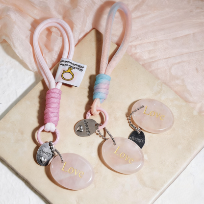 Rose Quartz “LOVE” Charm