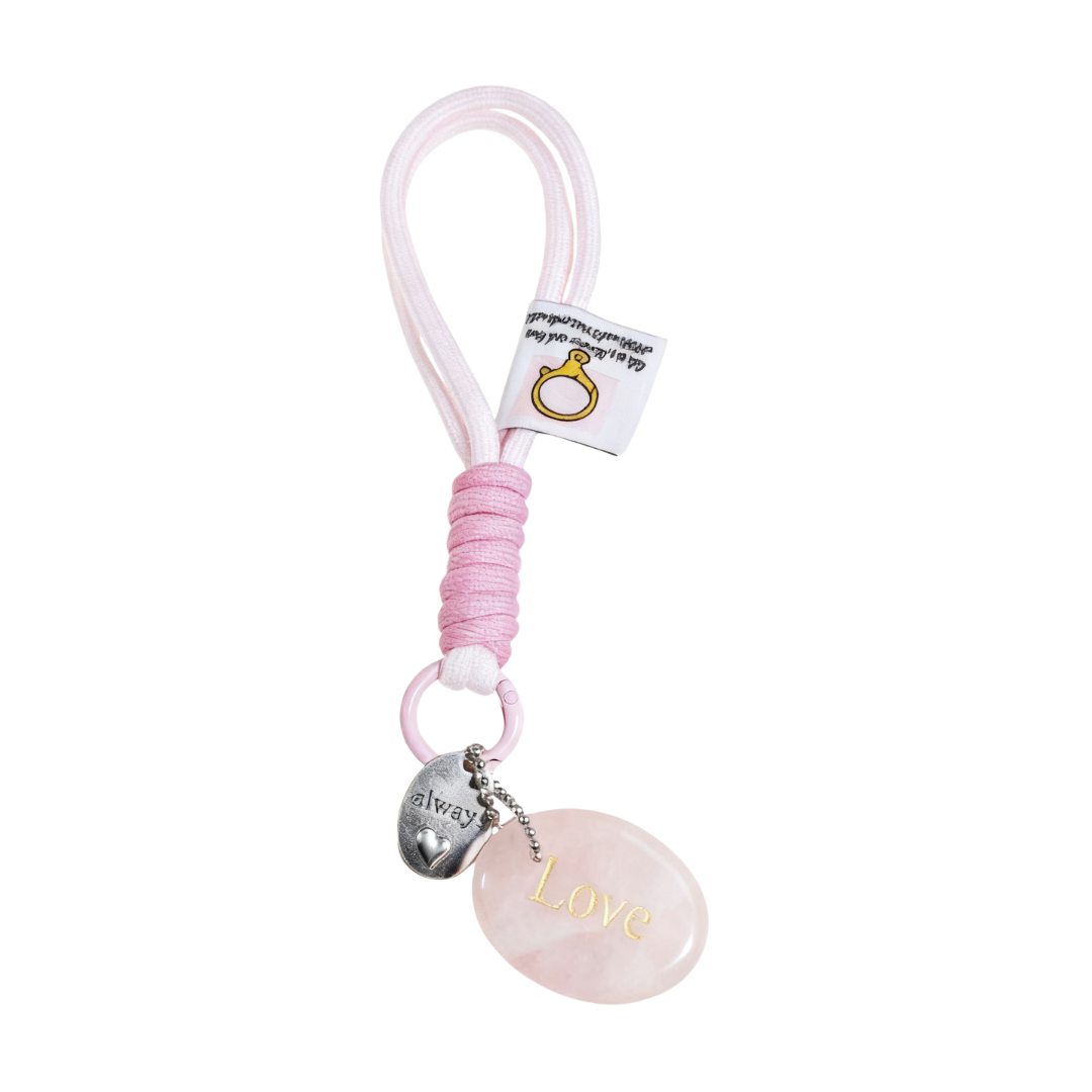 Rose Quartz “LOVE” Charm