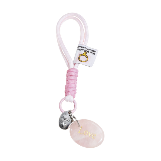Rose Quartz “LOVE” Charm