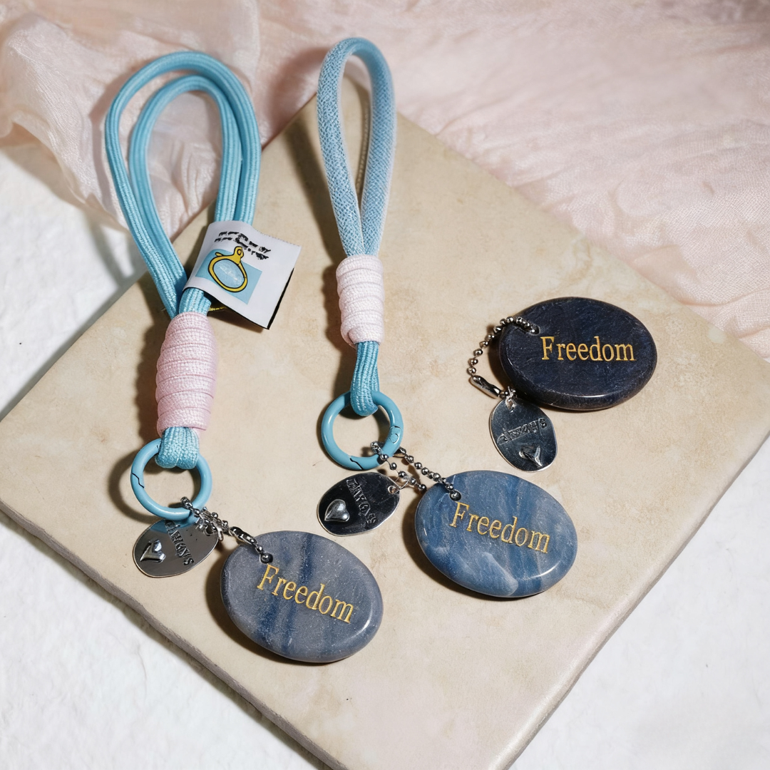 Blue Aventurine “FREEDOM” Charm