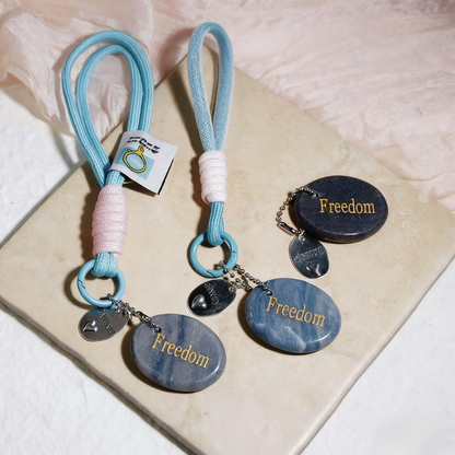 Blue Aventurine “FREEDOM” Charm