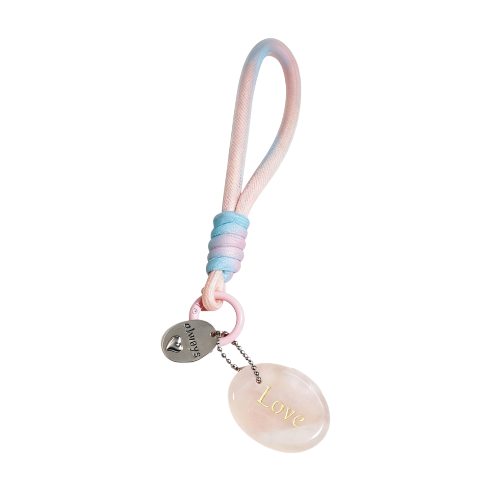 Rose Quartz “LOVE” Charm
