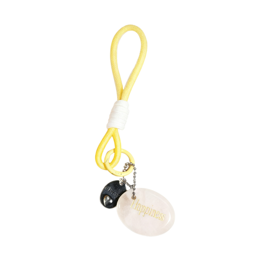 Clear Quartz “HAPPINESS” Charm