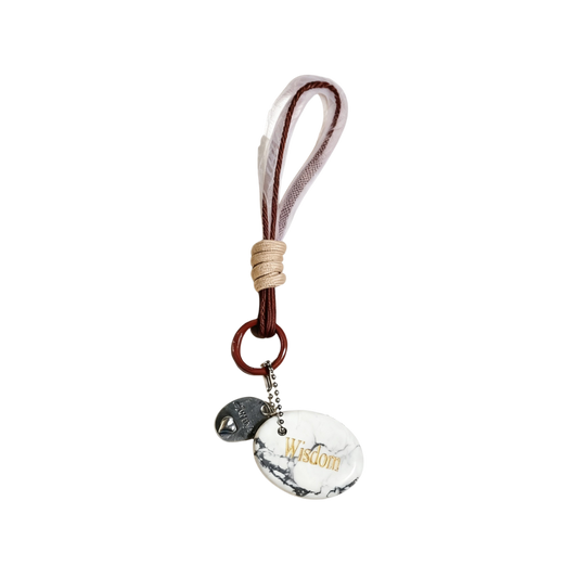 Howlite “WISDOM” Charm