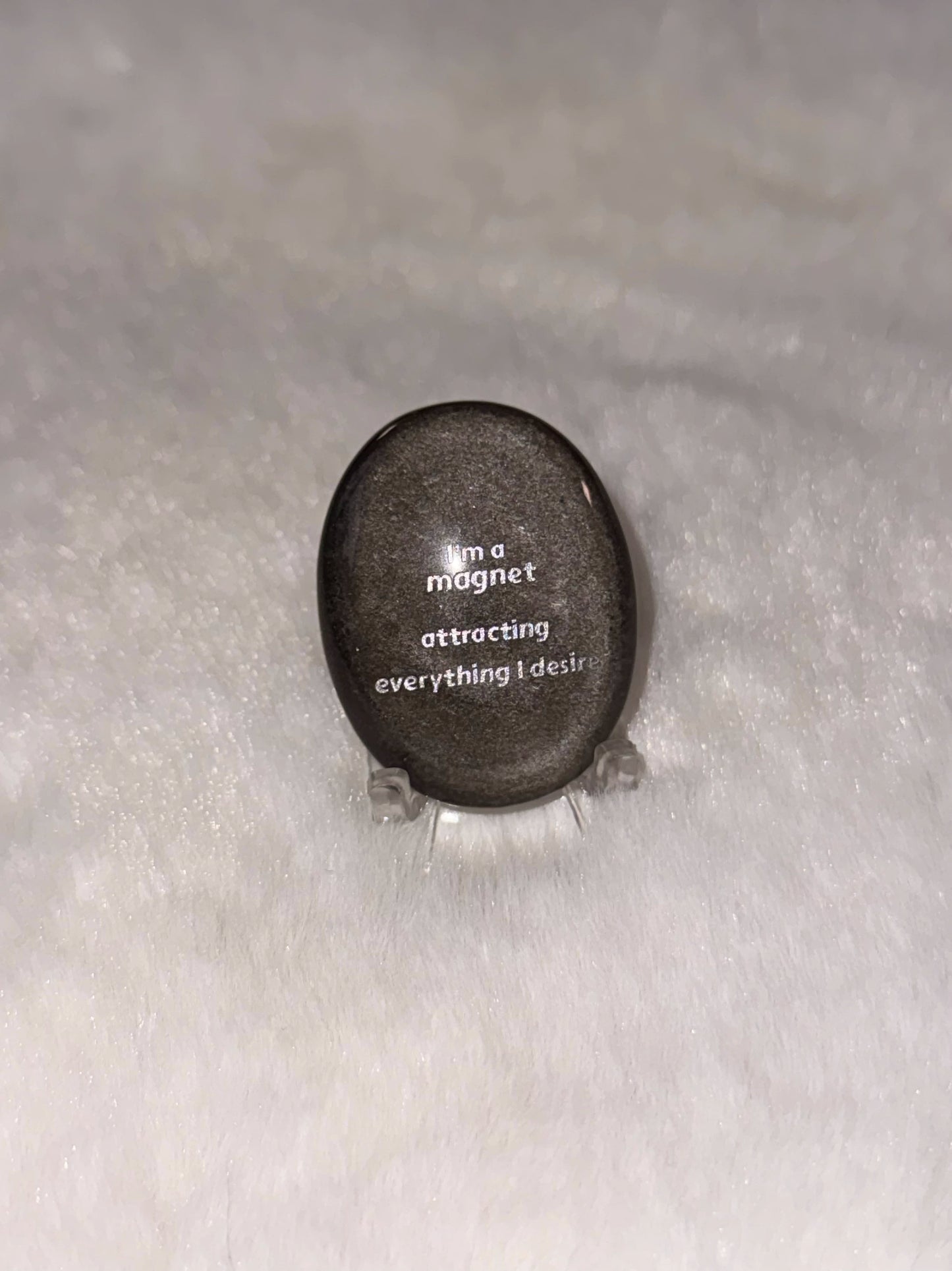 I’m a Magnet Attracting Everything I Desire – Silver Obsidian
