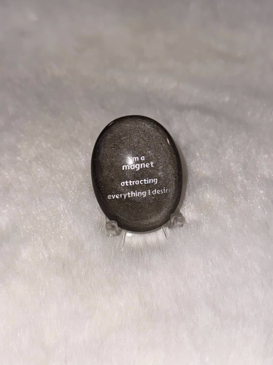 I’m a Magnet Attracting Everything I Desire – Silver Obsidian