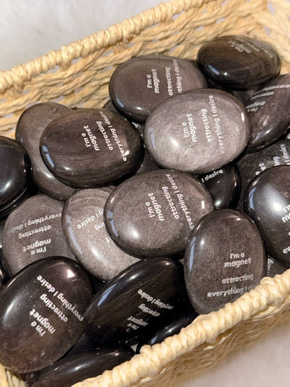 I’m a Magnet Attracting Everything I Desire – Silver Obsidian