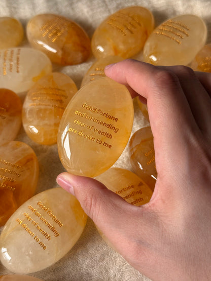 Good Fortune and an Unending River of Wealth Are Drawn to Me – Golden Hematoid Quartz