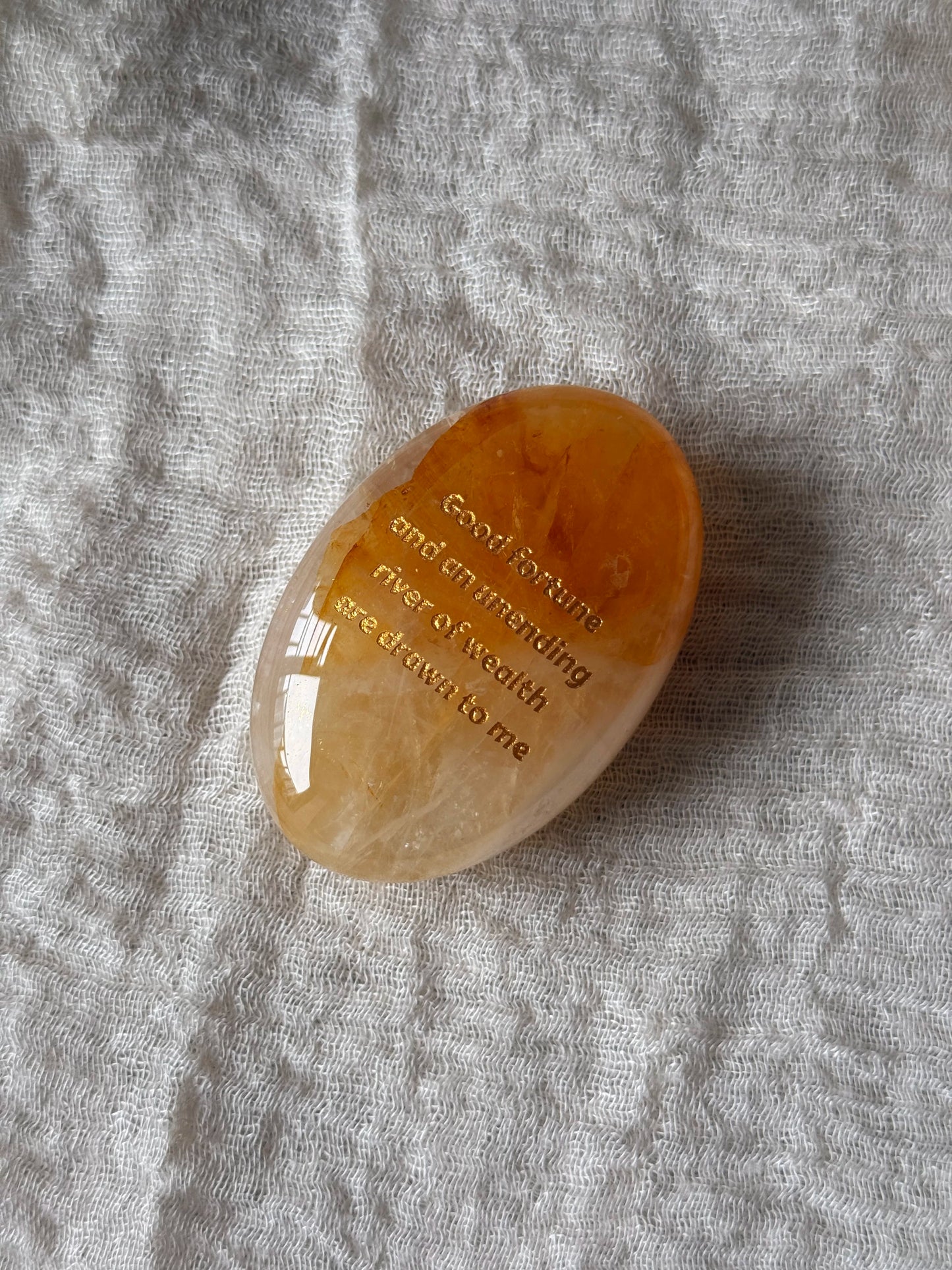 Good Fortune and an Unending River of Wealth Are Drawn to Me – Golden Hematoid Quartz