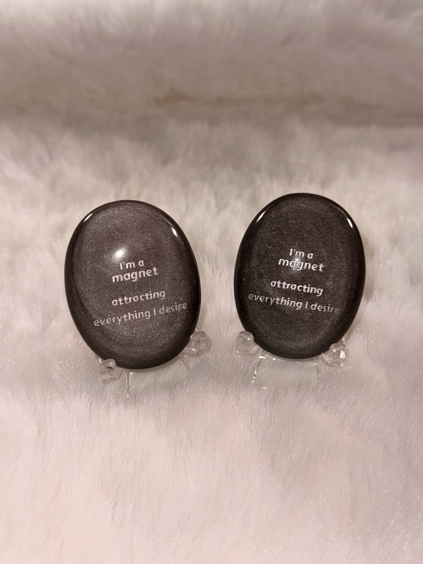 I’m a Magnet Attracting Everything I Desire – Silver Obsidian