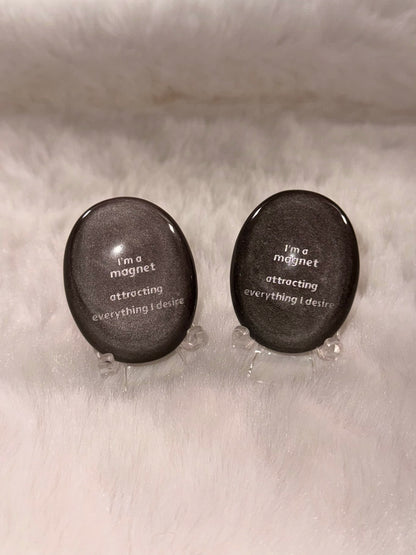 I’m a Magnet Attracting Everything I Desire – Silver Obsidian